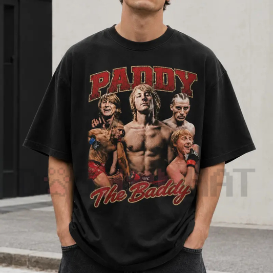 Liverpool Brawler Combat Vintage Wash Tee - Paddy The Baddy UFC Graphic Men's Cotton Fighter Shirt