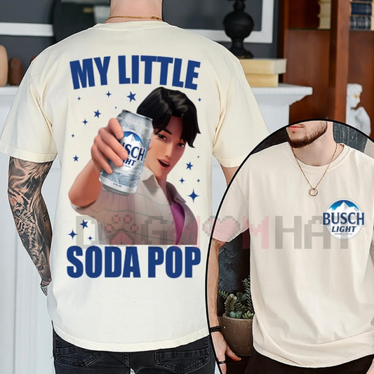 Busch Saja Boys "My Little Soda Pop" 2-Sided Shirt – Kpop Demon Hunters Fan Merch, Saja Boys Huntrix Tee