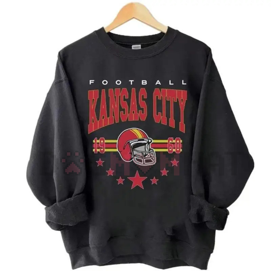 Vintage 90s All Team Football Sweatshirt – 1960s Cowboy Game Day Shirt Style, Unisex Football Fan Gift Sweater