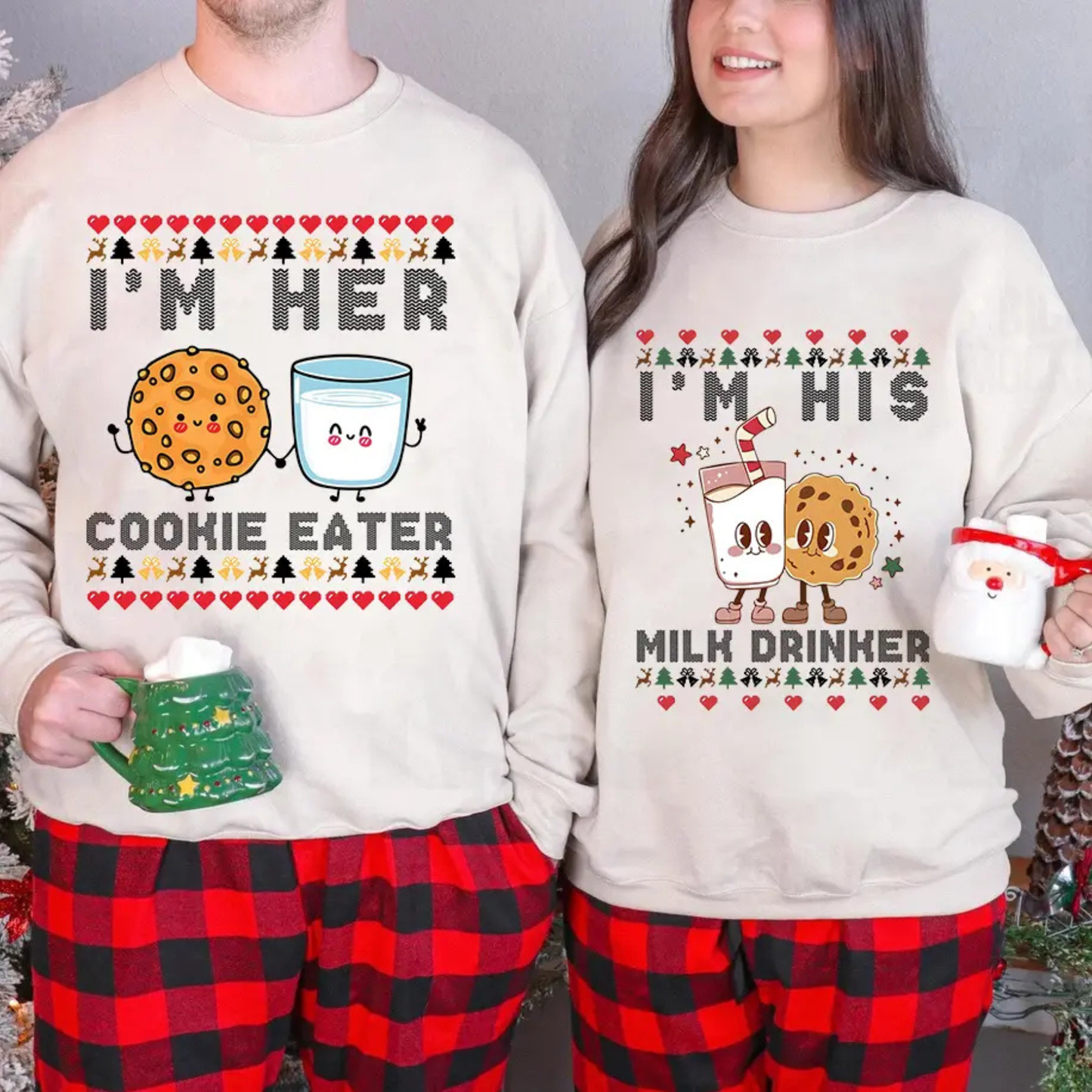 Matching Naughty & Nice List Christmas Sweatshirts