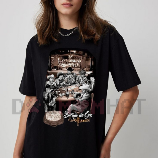 Plus Size Baraja De Oro T-Shirt – Mexican Narco Style Graphic Tee