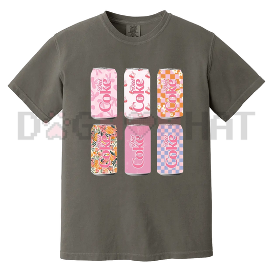 Women's Yellow Diet Soda Graphic Top - Casual Summer T-Shirt
