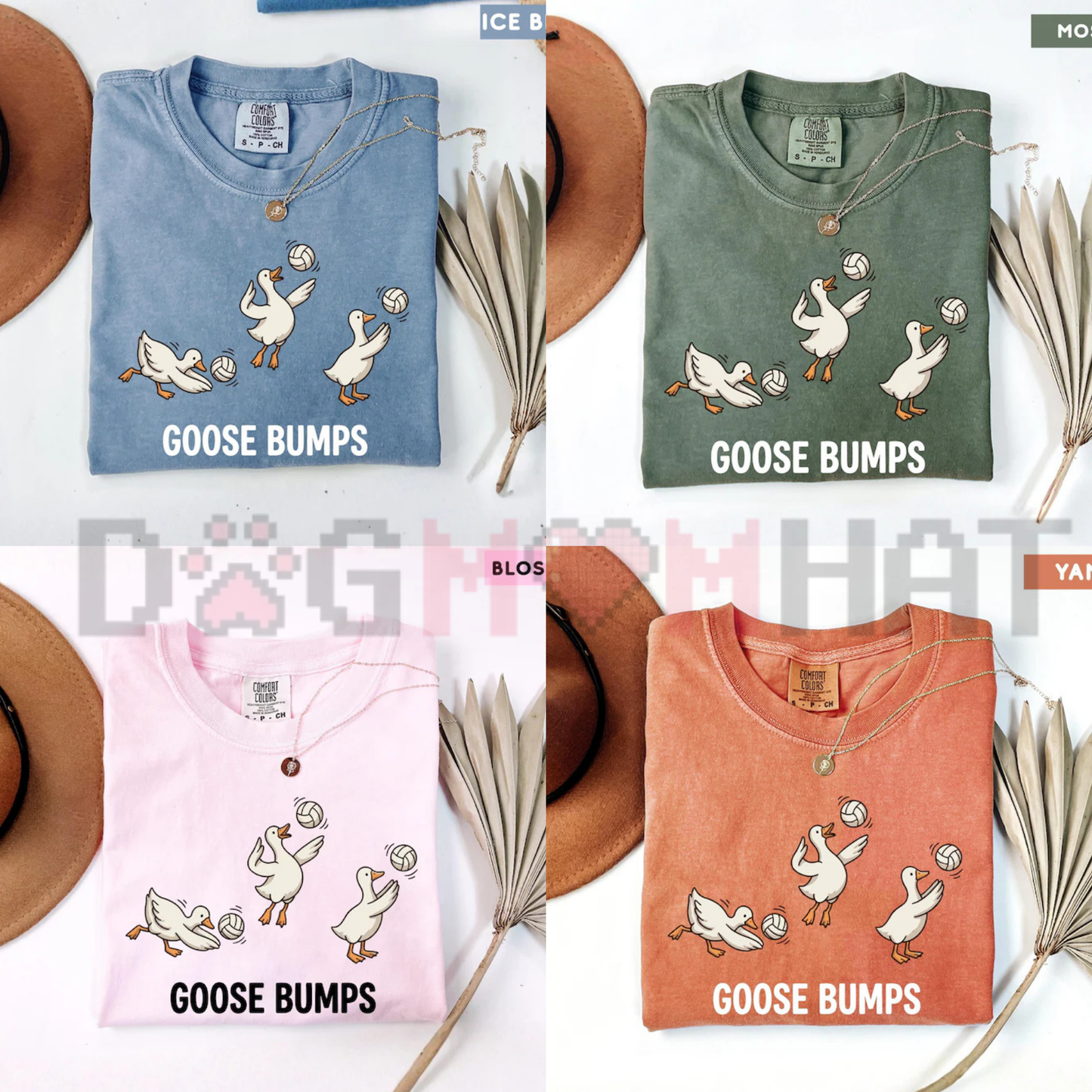 Comfort Colors® Funny Goose Volleyball T-Shirt - Cute Sports Pun Tee & Player Gift