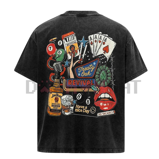 Retro Treaty Oak Revival T-Shirt – Western Cowboy Graphic Tee