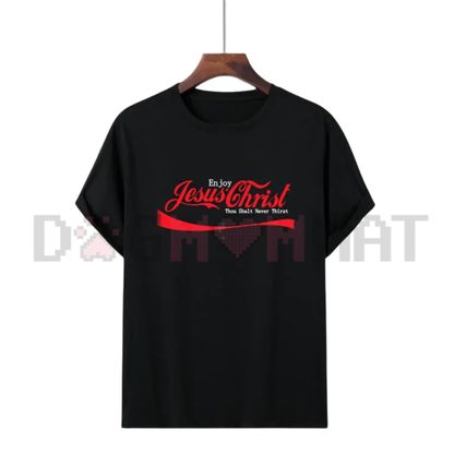 "Enjoy Jesus" Soda Script T-Shirt