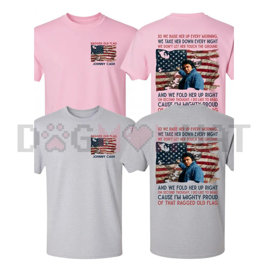 Johnny Cash "Ragged Old Flag" T-Shirt – 4th of July Legend of Country Music Tee