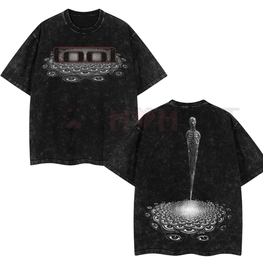 Tool Band 'Convex Spectre' Retro Unisex Acid Washed T-Shirt – Vintage Rock Band Graphic Tee
