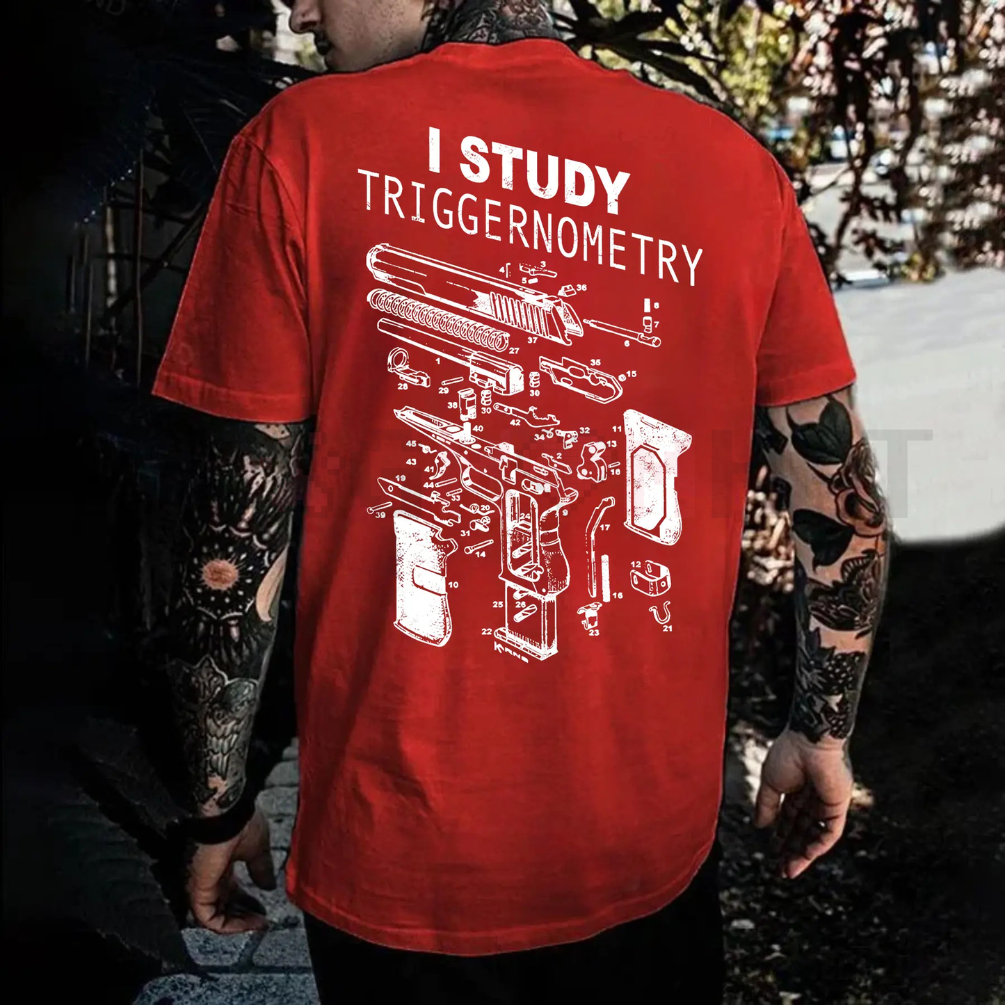 Sarcastic 'I Study Triggernometry' Statement Tee