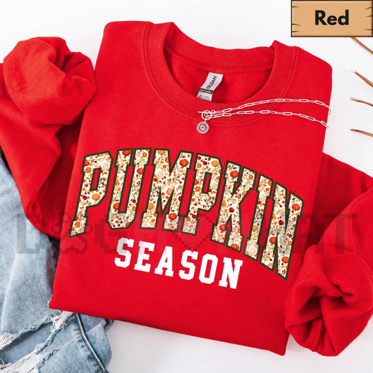Pumpkin Season Cozy Fall Sweatshirt - Autumn Pumpkin Patch Crewneck