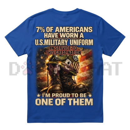 Honor & Valor Military Tribute Graphic Tee - US Veteran Patriotic Pride Unisex Pure Cotton Shirt