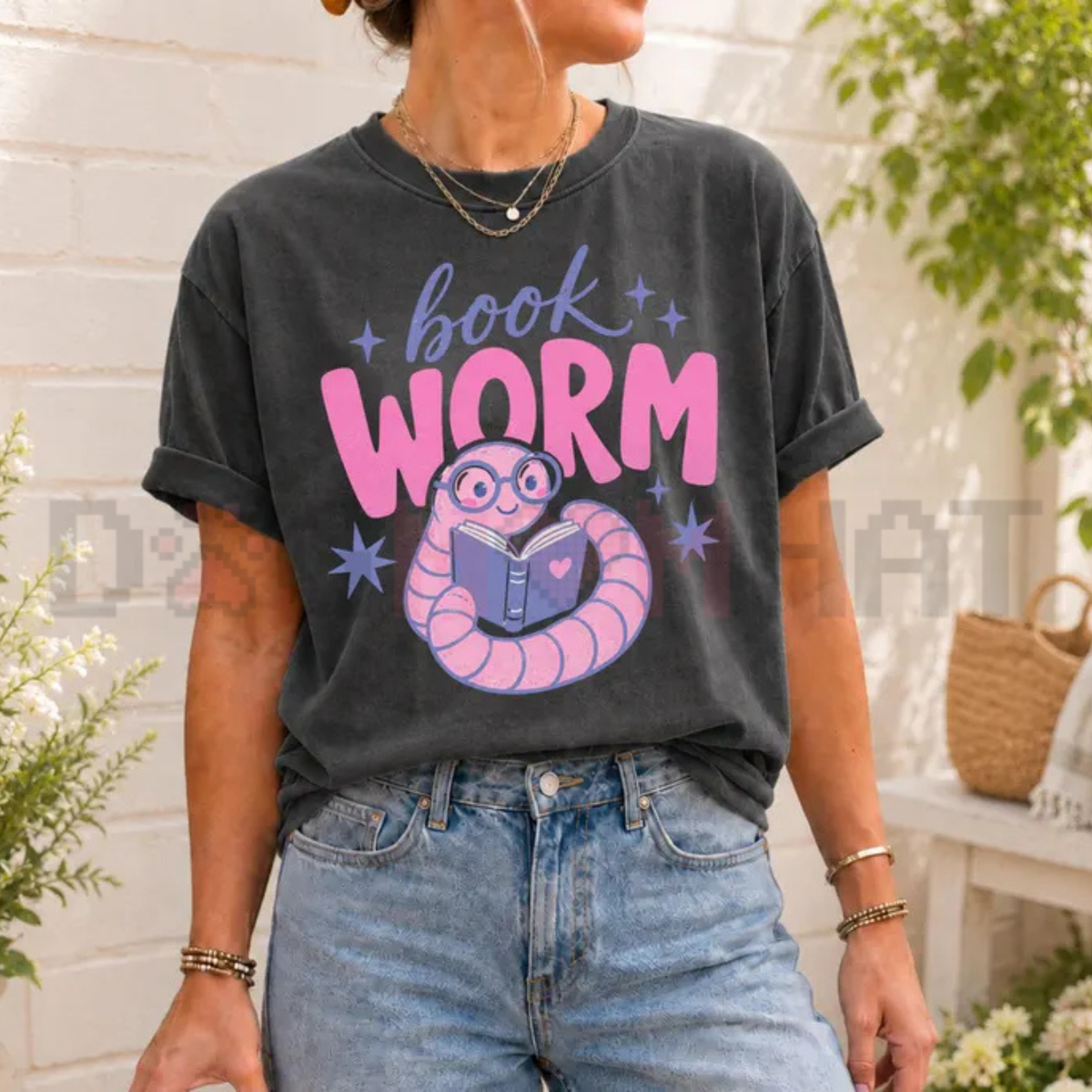 "Trendy Bookworm Read More Books" Reading Graphic T-Shirt