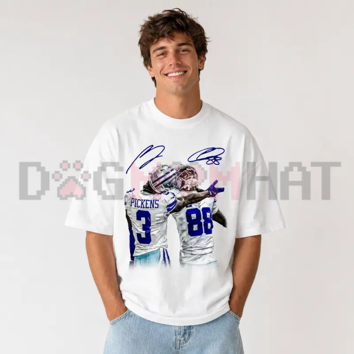 Vintage Close Up Football Athlete Signature Graphic Tee - Retro Sports Fan Soft Cotton Unisex Game Day T-Shirt