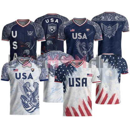 Men's USA 2026 V-Neck Soccer Fan Jersey