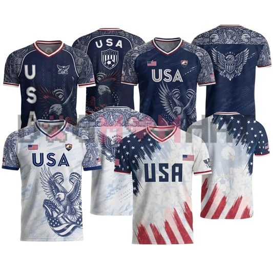 Men's USA 2026 V-Neck Soccer Fan Jersey