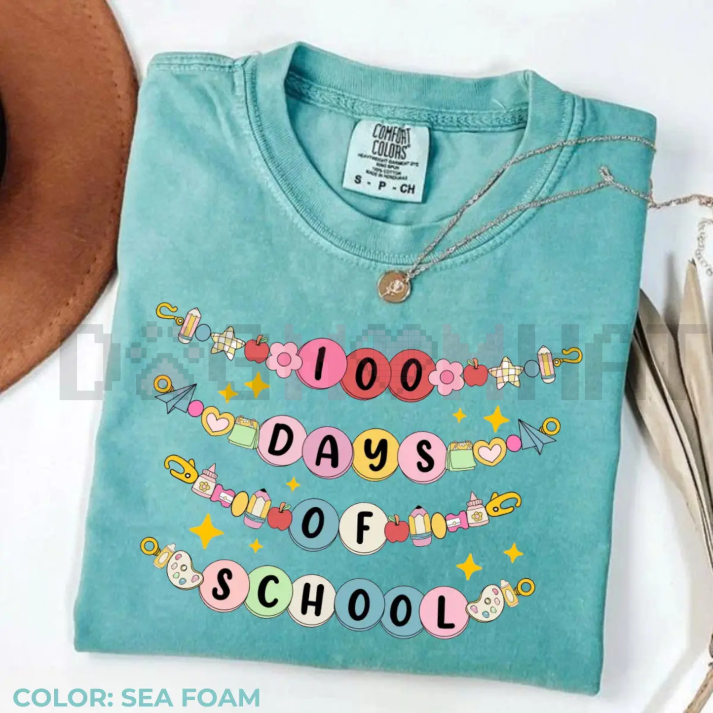 Little Girl 100 Days of School Friendship Bracelet T-Shirt