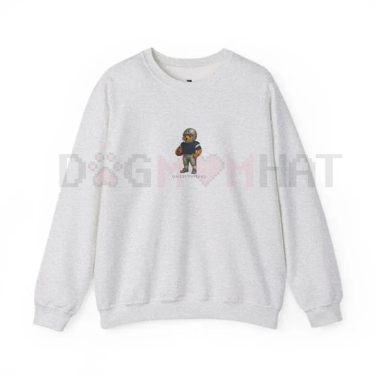Unisex Vintage Football Teddy Bear Crewneck Sweatshirt