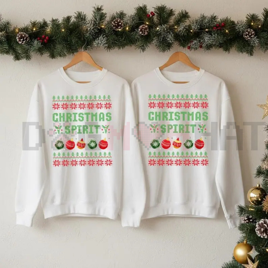 Balls Deep in Christmas Spirit Jumper – Funny Couples Ugly Christmas Sweatshirt