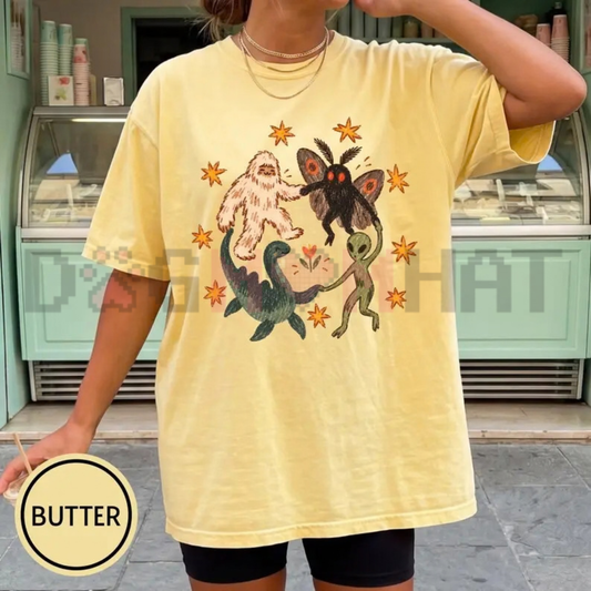 Comfort Colors Dancing Cryptids Vintage Graphic T-Shirt
