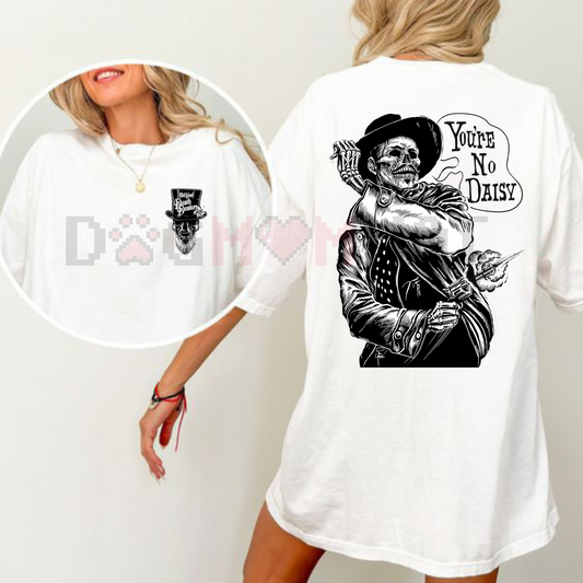 "No Daisa" Doc Holliday T-Shirt – Tactical Apparel, 90s Vintage Style, Classic American Film Fan Tee