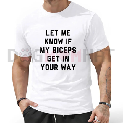Flex Humor Bicep Peak Graphic Tee - Funny Gym Fitness Unisex Pure Cotton Workout Shirt
