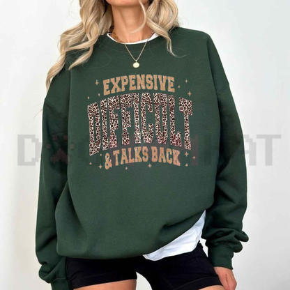 Sassy Animal Print Sarcasm Pullover – Leopard Pattern Funny Mom Statement Sweatshirt