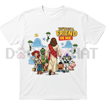 "You've Got A Friend In Me" Woody & Buzz Graphic Tee - Retro Toy Story Shirt