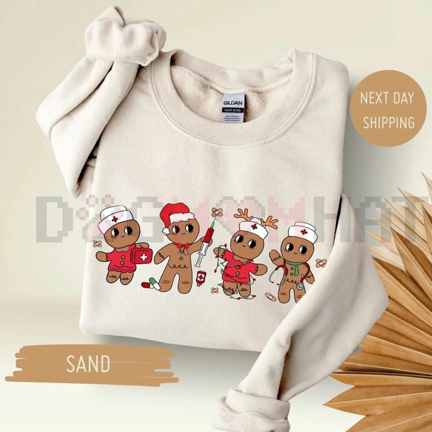 Gingerbread Christmas Nurse Sweatshirt