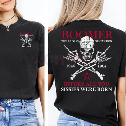Vintage Boomer Legacy Statement T-Shirt (1946–1964) – Unisex Old School Skull Tee