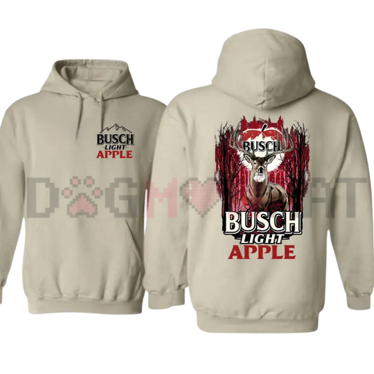 Busch Light Apple Hunting Deer Back Graphic Hoodie