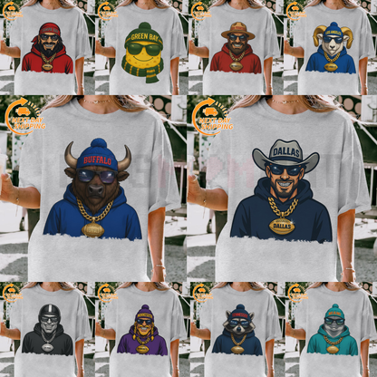 Spirit Animal Football City Graphic Tee – Custom Team Mascot Shirt