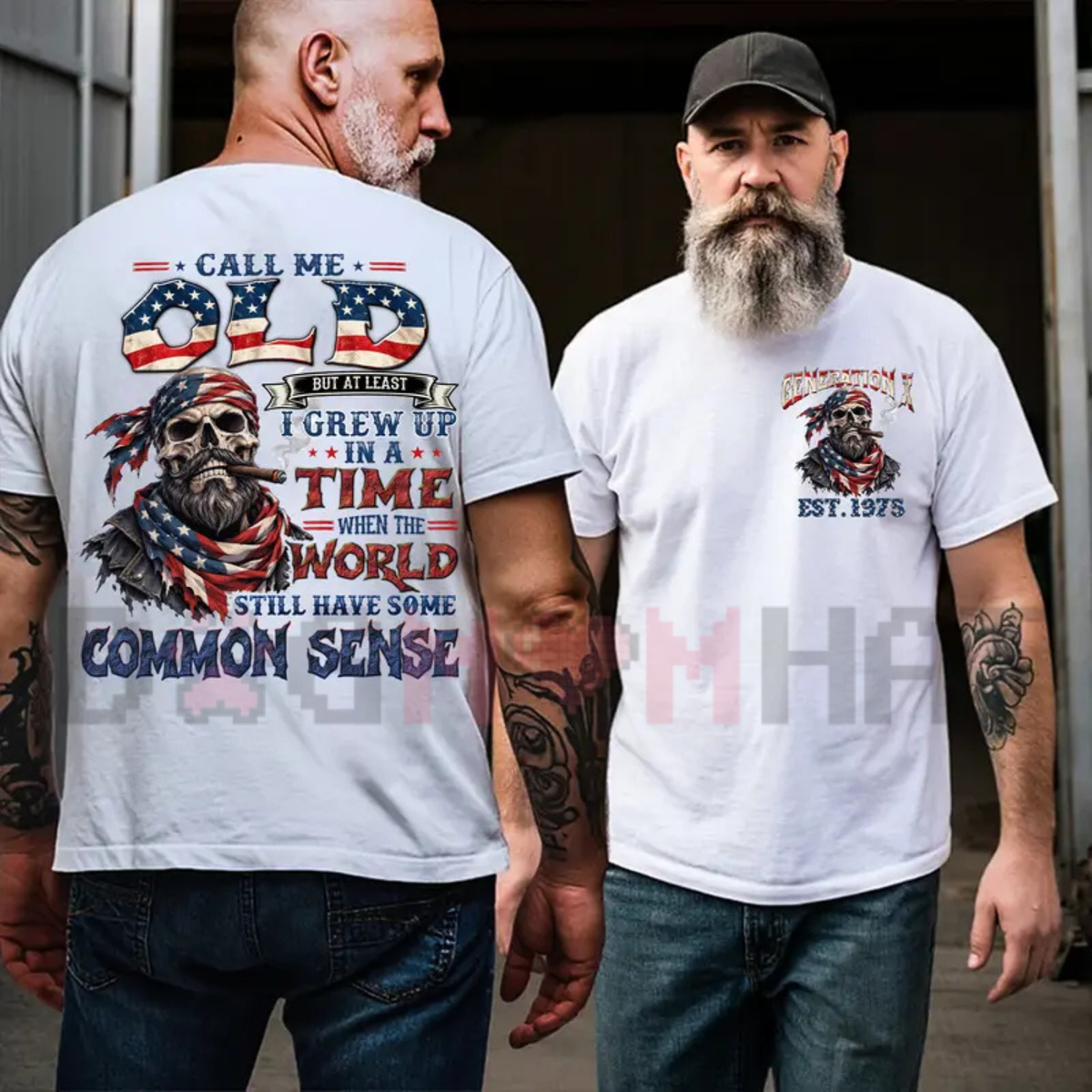 "Generation X Call Me Old Common Sense 1965-1980" Personalized Men's Graphic T-Shirt
