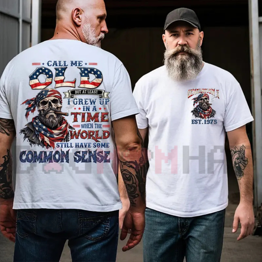 "Generation X Call Me Old Common Sense 1965-1980" Personalized Men's Graphic T-Shirt