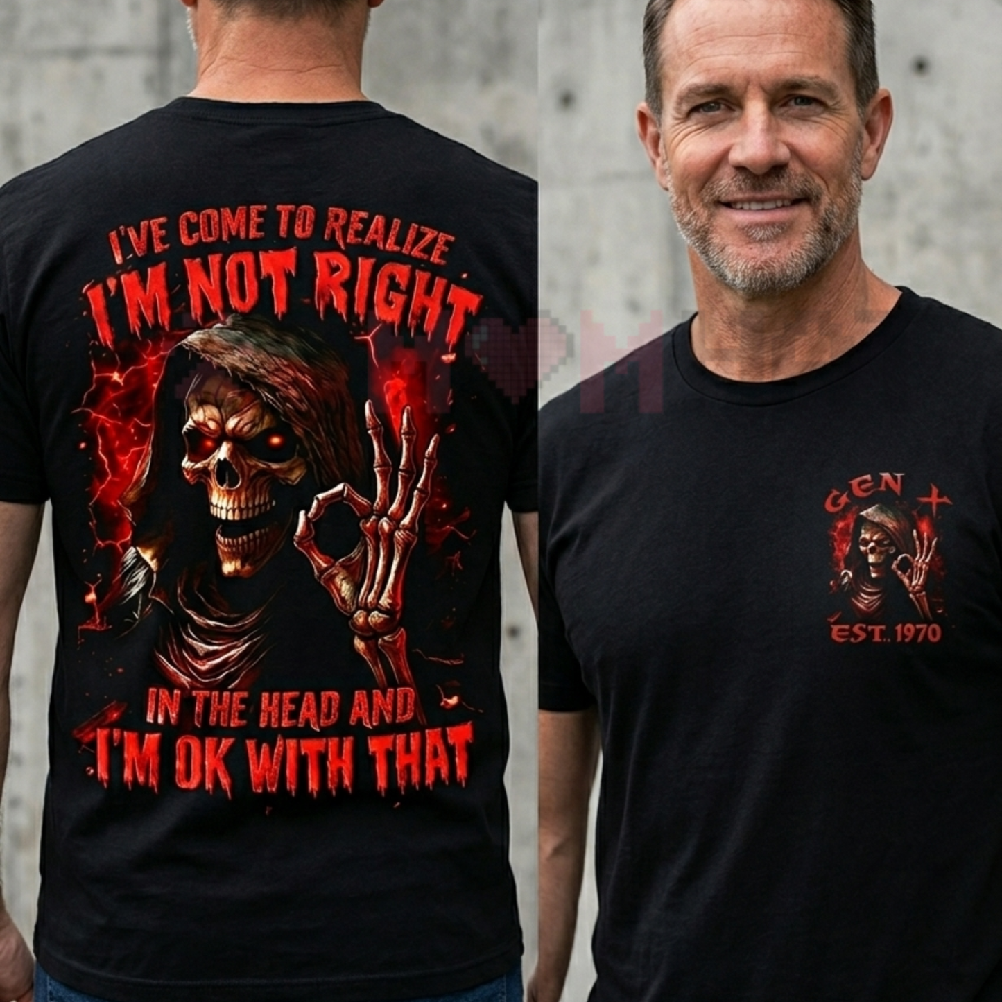 Chaosmoda Generation X Skull Graphic Tee