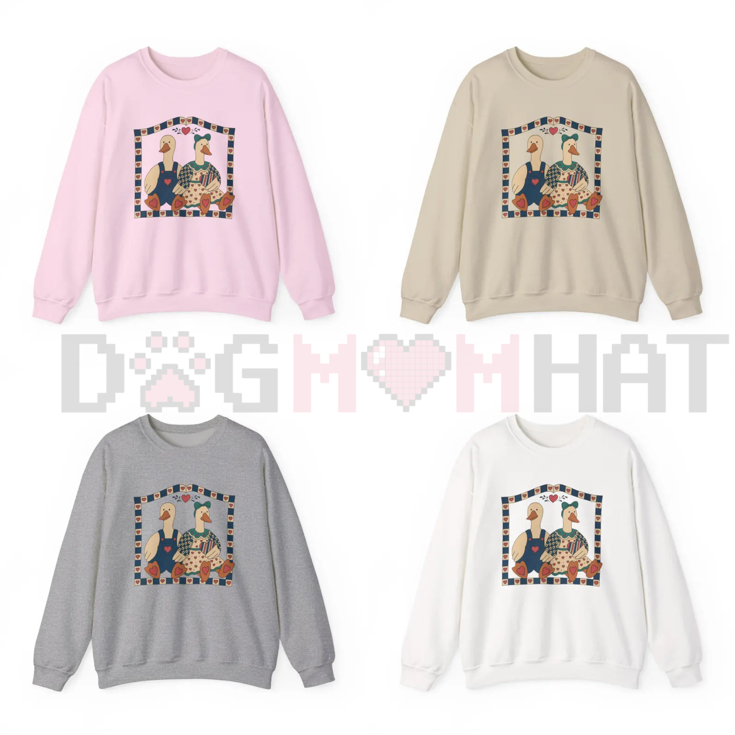 Vintage Geese Sweatshirt – Retro Wildlife Nature Graphic Pullover