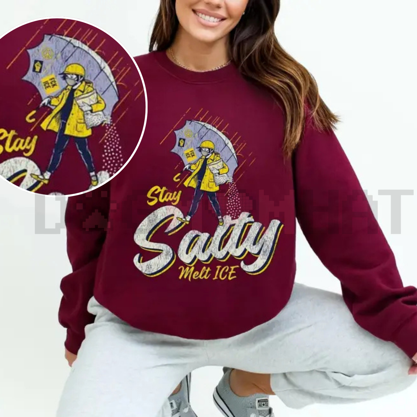 "Stay Salty" Anti-ICE Crewneck