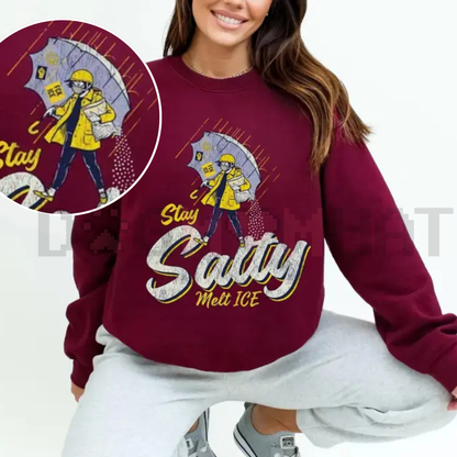 "Stay Salty" Anti-ICE Crewneck