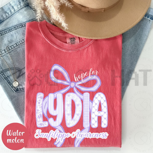 Custom Awareness Tee – 'Hope For Lydia' Fundraiser Support Shirt