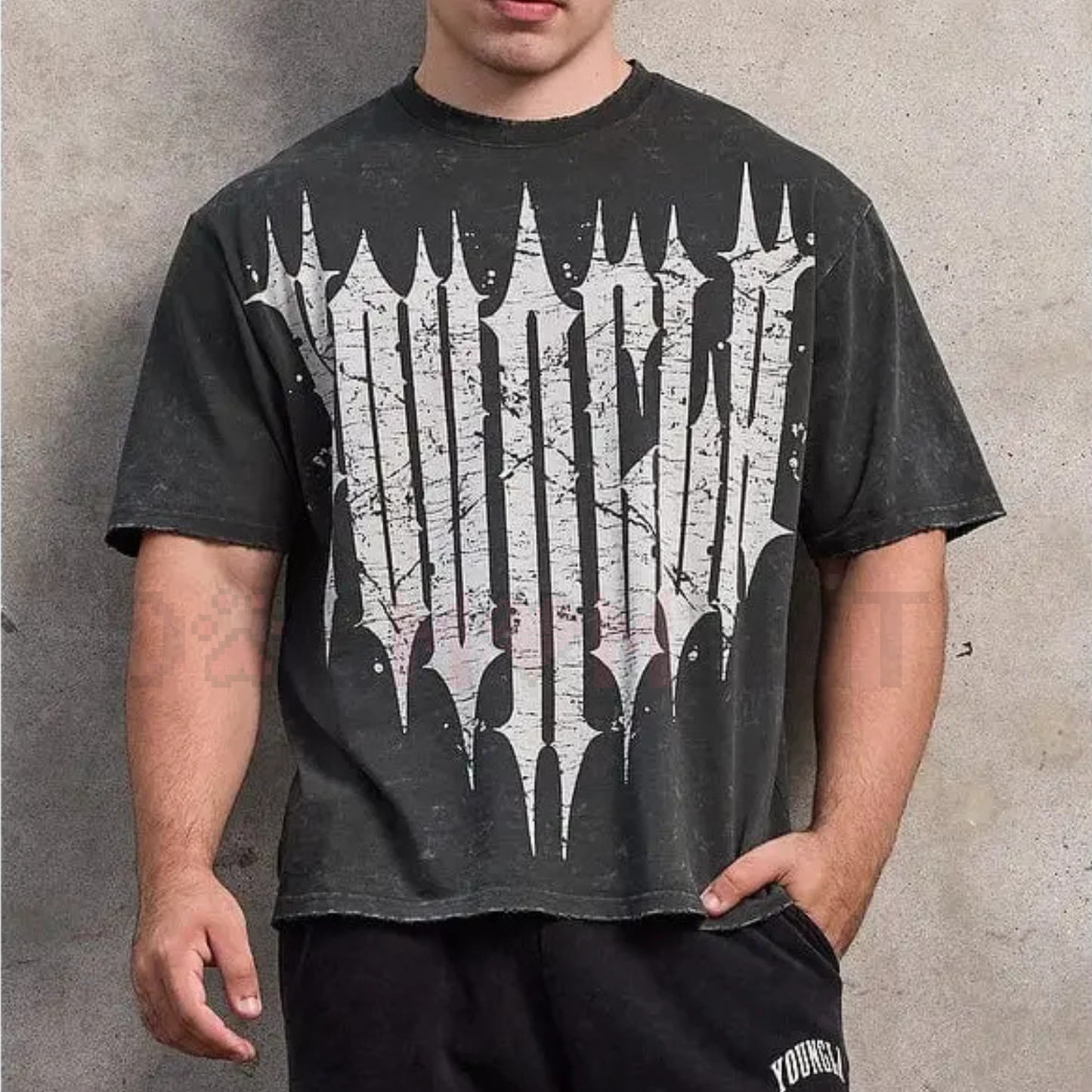 "Revenge" Washed T-Shirt – Oversized Gothic Streetwear Graphic Tee