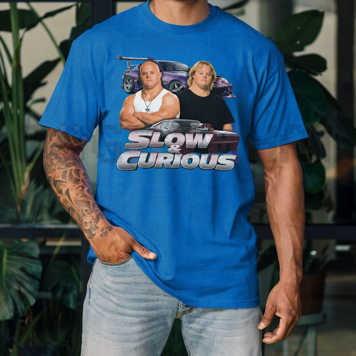 Parke Horizon Tee – Vintage "Slow & Curious" Modified Sports Car Parody Graphic T-Shirt