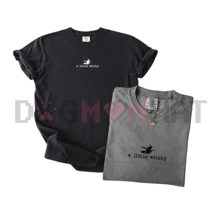 Comfort Colors® "A Little Witchy" Halloween T-Shirt - Trendy Spooky Season Aesthetic Tee