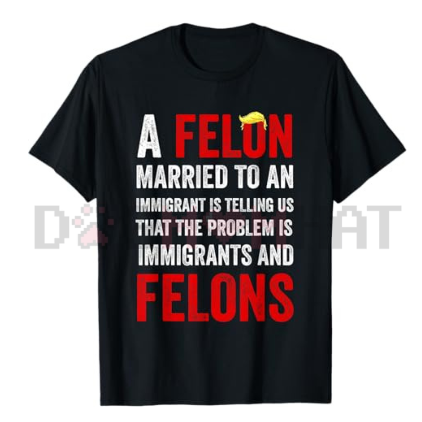 A Felon Married To An Immigrant T-Shirt - Anti-Hypocrisy Meme Tee