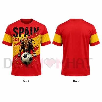 Spanish Champions V-Neck Supporter Top - 2026 Spain Soccer Fan Jersey
