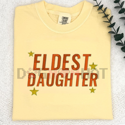 Daughter 100% Cotton Embroidered T-Shirt – Sweet Minimalist Tee, Gift for Daughter