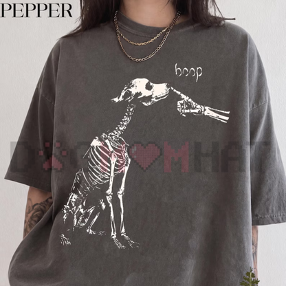 Funny Boop Dog Skeleton Halloween T-Shirt – Spooky Dog Lover Graphic Tee
