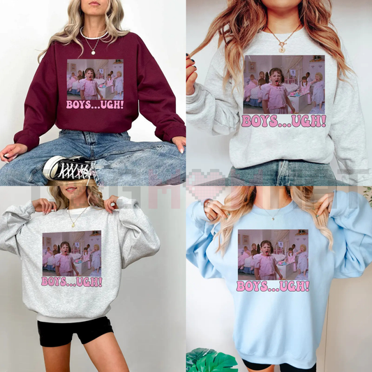 "Boys, Ugh" Funny Valentine’s Sweatshirt