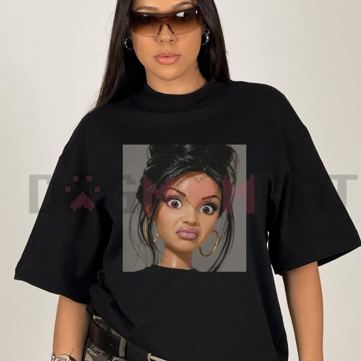 Stank Face Doll Girl Meme T-Shirt - Vintage Baggy Streetwear Graphic Tee