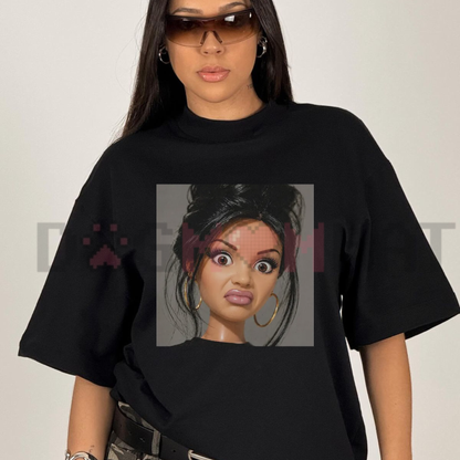 Stank Face Doll Girl Meme T-Shirt - Vintage Baggy Streetwear Graphic Tee