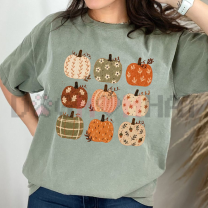 Autumn Pumpkins Ready To Press Heat Transfer Film - Direct To Film Graphic Paper For Fall Shirts