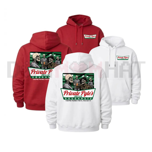 Parke Horizon Hoodie – Private Pyle's Jelly Doughnuts Full Metal Jacket Graphic Pullover