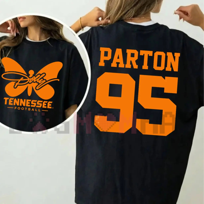 Dolly Parton Tennessee 95 Country Music Game Day T-Shirt - Vintage Orange & White Graphic Tee